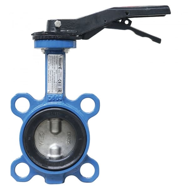 Затвор дисковый поворотный чугун VPI4448 Ду200 Ру16 с рукояткой диск чугун Tecofi VPI4448-02EP0200